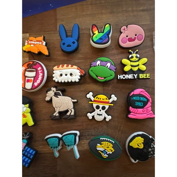 20 Bad Bunny Dunkin Donuts  Shoe Charms Multiple Characters Fits Crocs - Picture 3 of 4